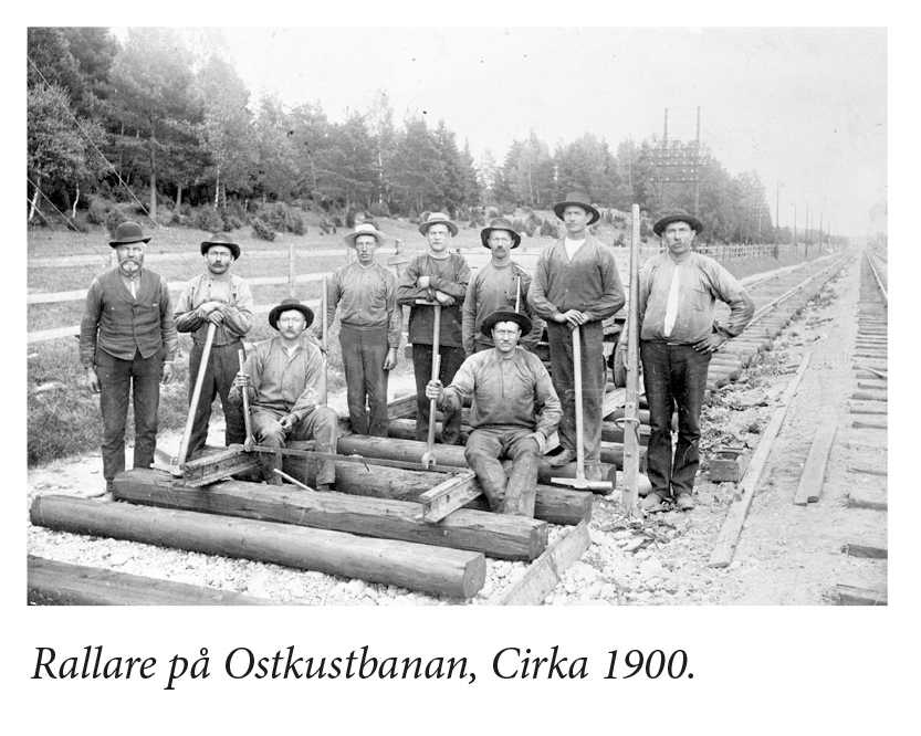 Rallare p&aring; Ostkustbanan, Cirka 1900